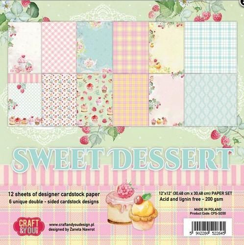 Craft&You Paper Set Sweet Dessert 12x12