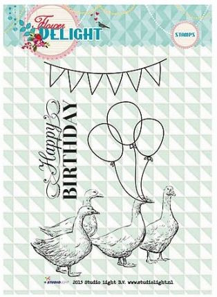 StudioLight Flower Delight Clear Stamps , Gänse, Geburtstag