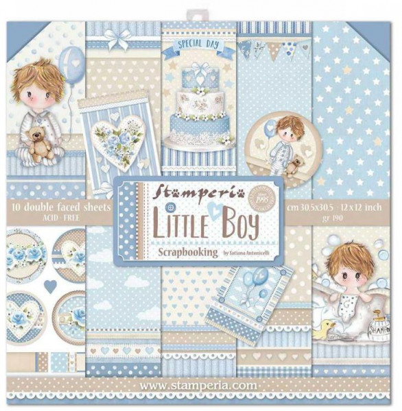 Stamperia 12x12 Paper Pack Little Boy