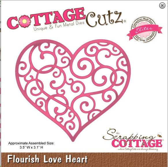 Cottage Cutz Stanzschablone Flourish Love Heart