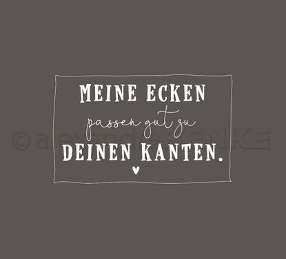 Alexandra RENKE Typostempel Meine Ecken passen gut