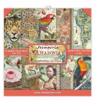 Stamperia Scrapbooking Mini Pad 10 sheets - 20.3X20.3 (8"X8") - Amazonia Stamperia Scrapbooking Mini Pad 10 sheets - 20.3X20.3 (8"X8") - Amazonia