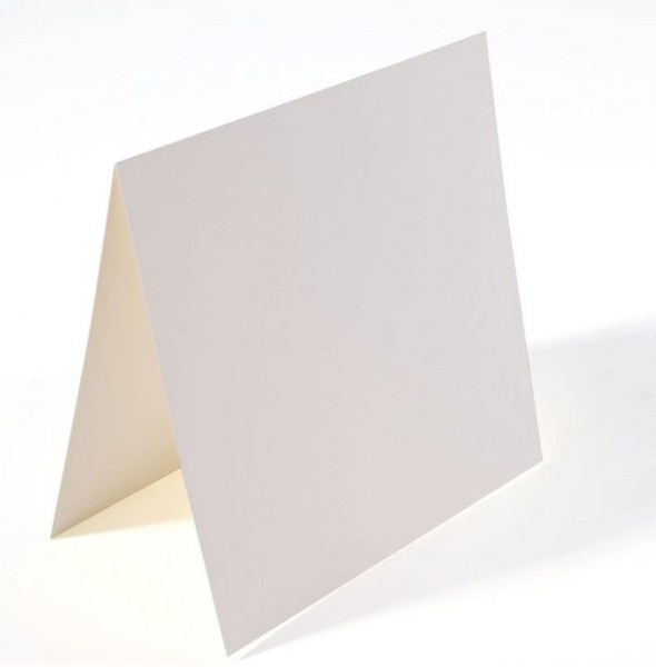 Florence • Tonkarton Faltkarten 200g Glatt 15,5x15,5cm Elfenbein 25x (zarter Gelbton!)