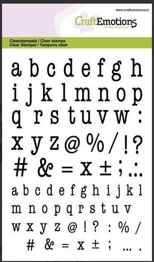 CraftEmotions clearstamps A6 - alphabet typewriter Kleinbuchstaben 5,5mm -9,5mm 7,5mm - 13mm