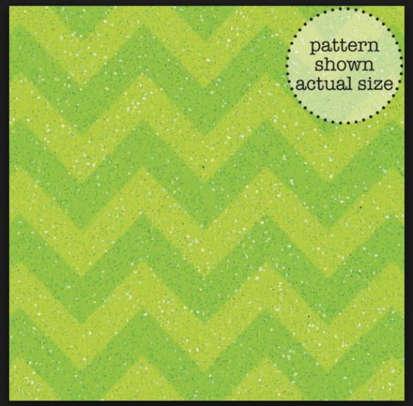 doodlebug chevron sugar coated cardstock limeade 4083 Glittercardstock