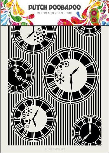 Dutch Doobadoo DIN A 4 Dutch Mask Art Clocks & Stripes