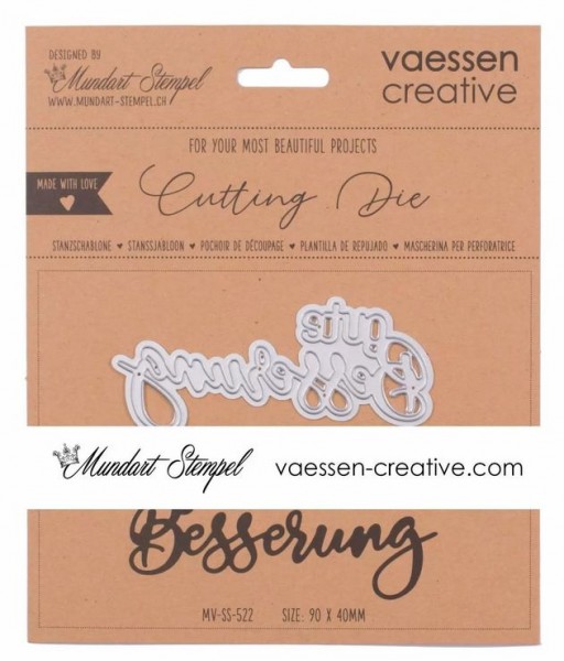 Vaessen Creative Mundart Stempel • Stanzschablone Text gute Besserung