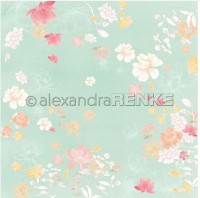 AlexandraRENKE Designpapier Blumig auf Mintgrün AlexandraRENKE Designpapier Blumig auf Mintgrün