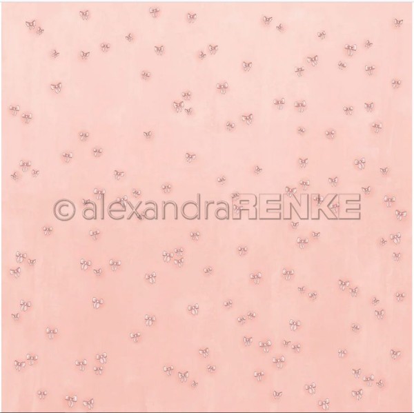 alexandraRENKE Designpapier 'Zauberhaftes Schleifengewusel Rosa' 200g/m²