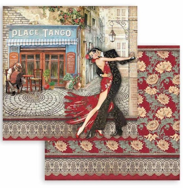 Stamperia Scrapbooking Double face sheet - Desire Place du Tango 12x12