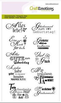 CraftEmotions Clear Stamps Textstempel Glückwunsch 130501/1154
