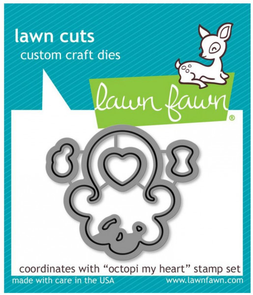 Lawn fawn Stanzschablone / Die Octopi my heart LF1296