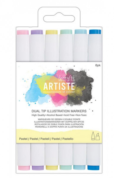 docrafts Artiste Dual Illustration Markers Pastel
