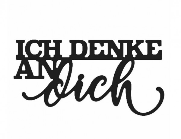 Vaessen Creative Mundart Stempel • Stanzschablone Text ich denke an dich