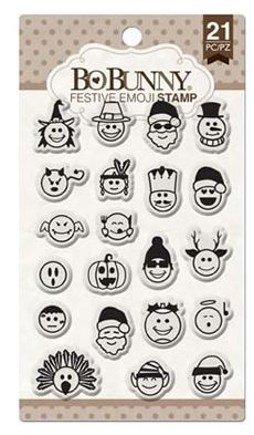 BoBunny Festive Emoji Stamps Clear Stamps #12105774