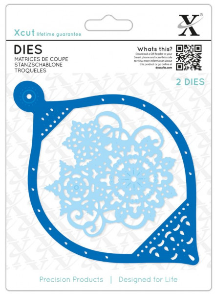 XCut Stanzschablone Weihnachtskugel / Schneeflocke XCU503936