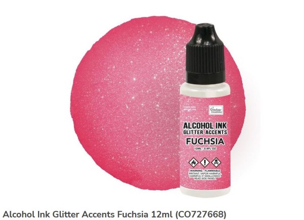 Couture Creations Alkohol ink Glitter Accents Fuchsia