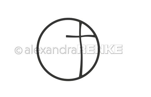 alexandraRENKE Die / Stanzschablone Kreuz im Kreis