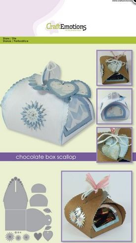 CraftEmotions Stanzschablonen chocolate box scallop 115633/1501