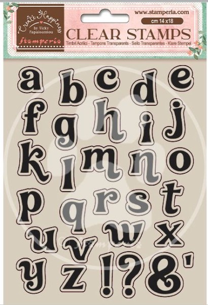 Stamperia Acrylic stamp cm 14x18 - Create Happiness alphabet