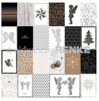 alexandraRENKE Designpapier Kärtchenbogen schwarz-gold alexandraRENKE Designpapier Kärtchenbogen schwarz-gold