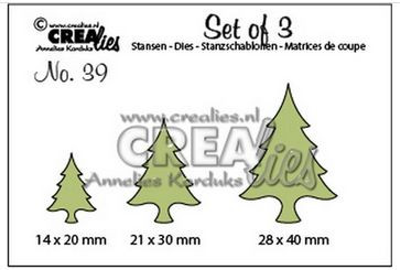 CREAlies Stanzschablonen Tannenbäume dünn CLSet39