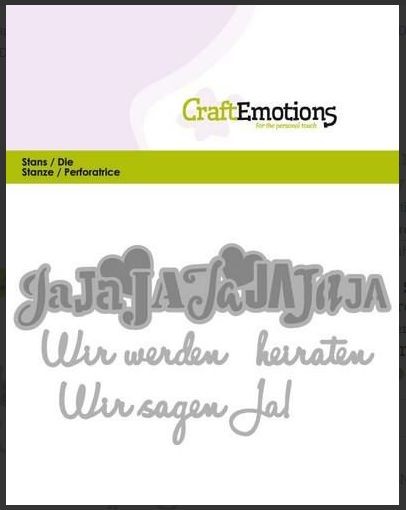 CraftEmotions Die / Stanzschablonen - Wir werden heiraten