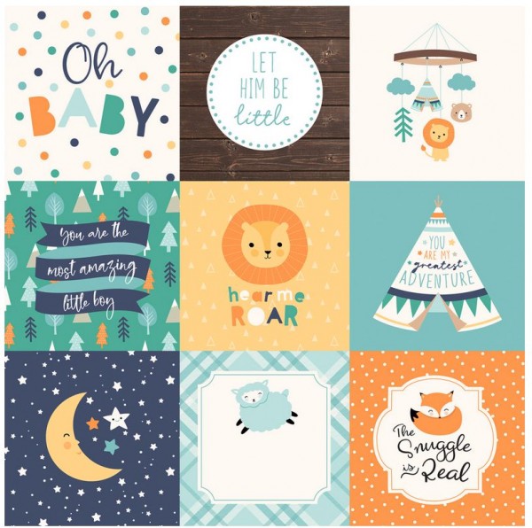 Echo Park Hello Baby 4x4 Journaling Cards (12x12)
