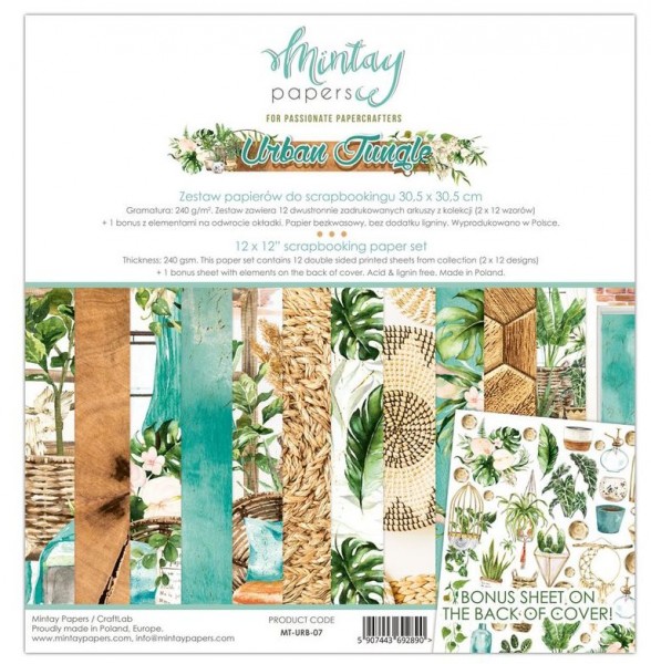 Mintay Papers 12x12 Paper Pad Urban Jungle