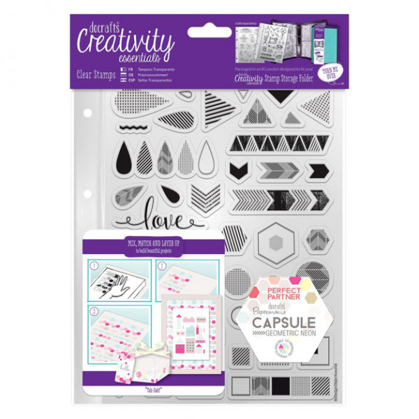 docrafts Clear Stamps A5 Capsule Collection Neon DCE907102
