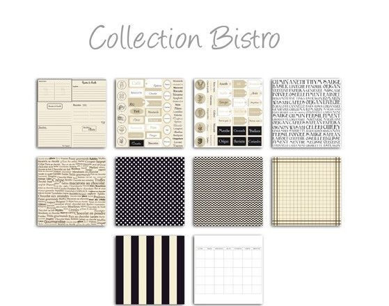 TOGA Collection Bistro Papierpack 12x12 (10Blatt)
