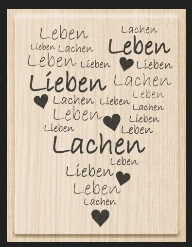 Knorr Prandell / Heyda Holzstempel Leben - Lieben - Lachen 21-1801007