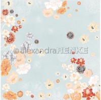 AlexandraRENKE Designpapier Blumig auf Bleu AlexandraRENKE Designpapier Blumig auf Bleu