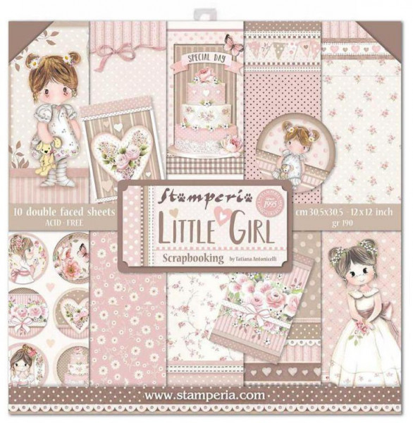 Stamperia Paper Pack 12x12 Little Girl