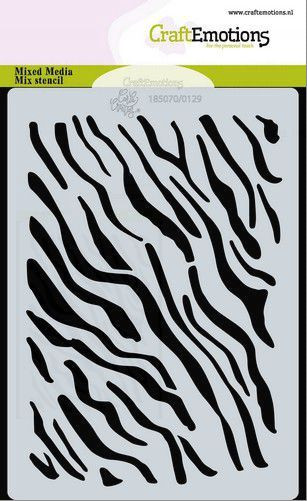 CraftEmotions Mask stencil Tiger-Zebra-Druck