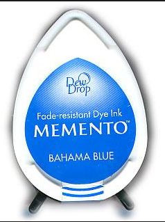 Tsukineko memento dew Drop Bahama blue