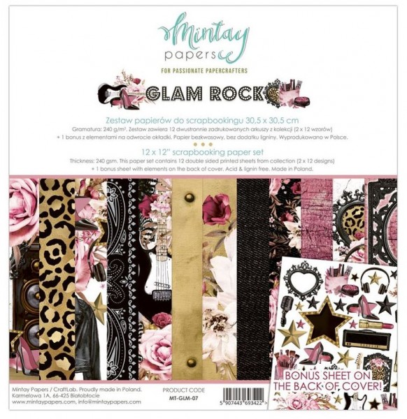 Mintay Papers 12x12 Paper Pad Glam Rock