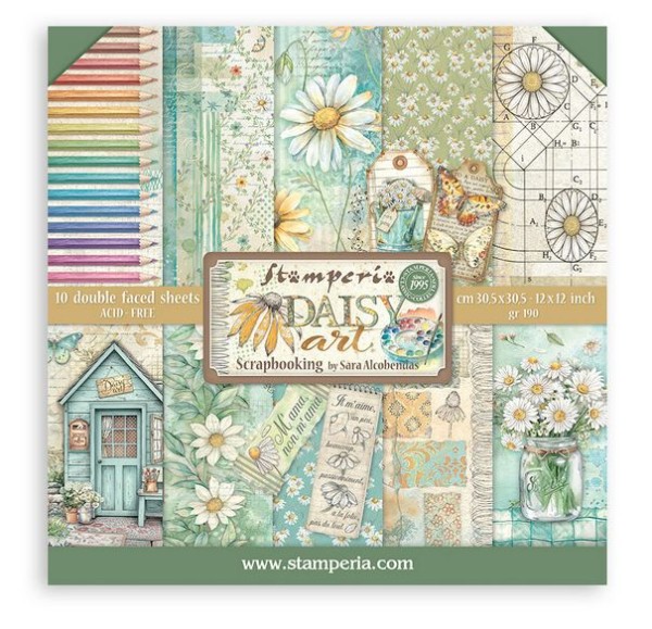 Stamperia Daisy Art 12x12 Paper Pack