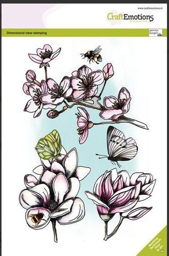 CraftEmotions Clearstamps A5 - Blüte - Magnolie GB Dimensional stamp