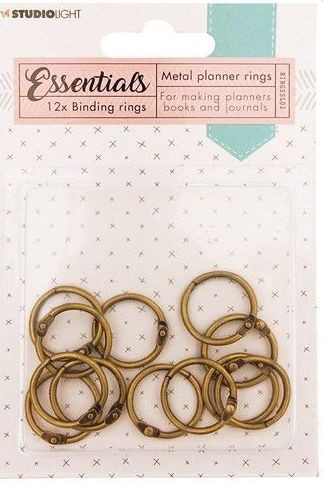 Studio Light Binding rings Old Gold Planner Essentials 12st nr.2 Buchbinderinge 23mm