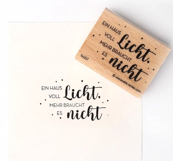 alexandraRENKE Holzstempel 'ein Haus voll Licht'