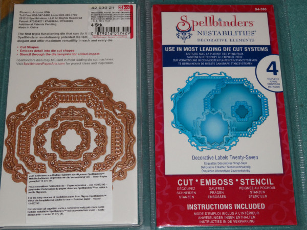 Spellbinders Nestabilities S4-380 Decorative Labels Twenty-Seven