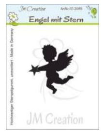 JM Creation Engel mit Stern unmontierter Stempelgummi 07-20198