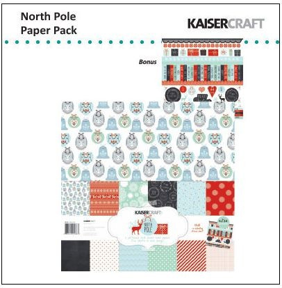 Kaisercrafts North Pole 12 x 12 Paper Pack (12 Blatt) PK486