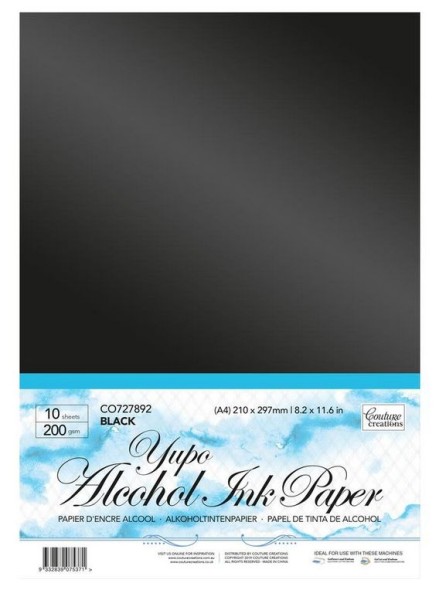 Couture Creations Yupo Paper A4 Black (CO727892)