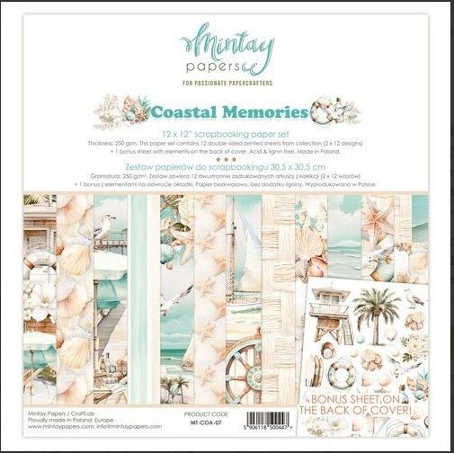 Mintay 12 x 12 Paper Set - Coastal Memories