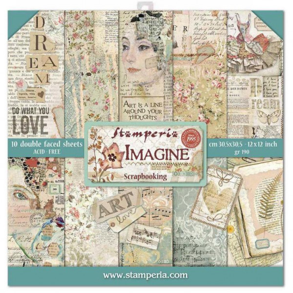 Stamperia Paper Pack 12x12 Imagine 10 Blatt (9,66 / qm)