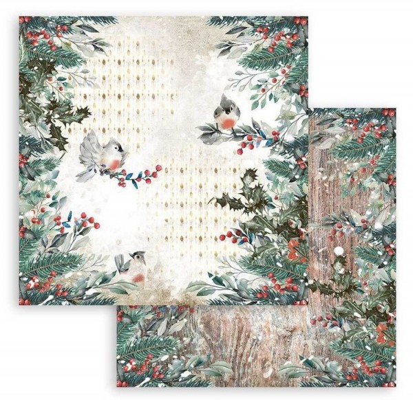 Stamperia 12x12 Paper Romantic Christmas Birds 12x12