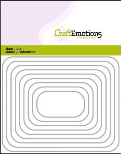CraftEmotions Die Stanzschablonen Rechteck mit runden Ecken Card 11x14cm