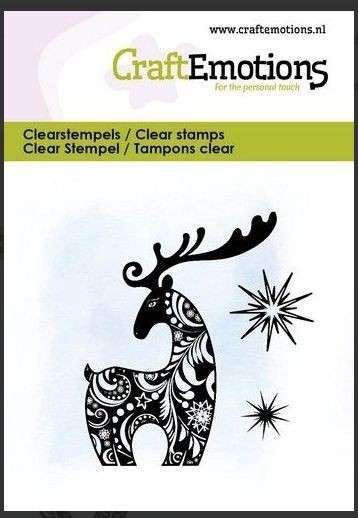 CraftEmotions clearstamps 6x7cm - Rentier-Design und Sterne